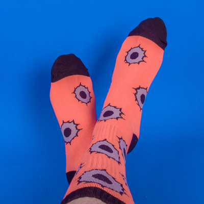 Bullet hole socks