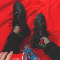 CLEAR ROSE SOCKS BLACK - Thumbnail 4