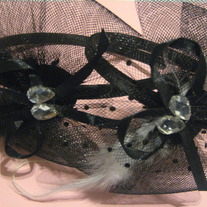 Embellished Feather & Bow Headband