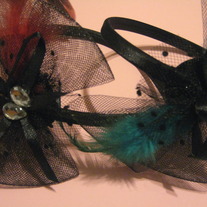 Embellished Feather & Bow Headband