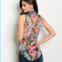 Denim Floral Top-1