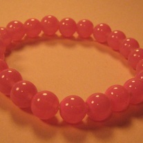 Bubblegum Pink Glass Stretch Bracelet