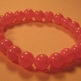 Bubblegum Pink Glass Stretch Bracelet - Thumbnail 2