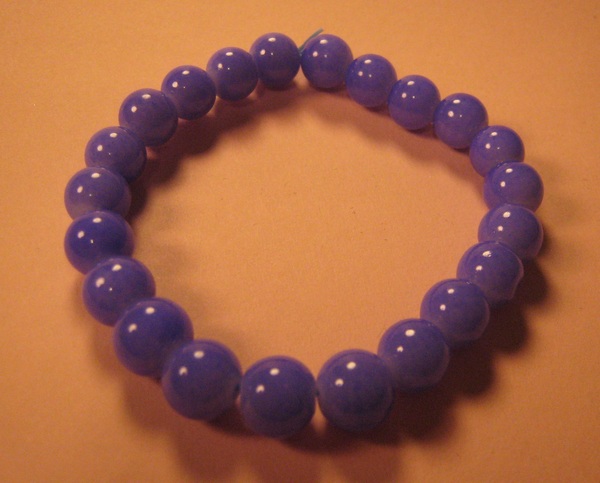 Blue Glass Stretch Bracelet
