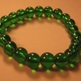 Emerald Green Glass Stretch Bracelet - Thumbnail 1