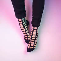 SHEER PATTERNED SOCKS GRID - Thumbnail 3