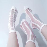 SHEER PATTERNED SOCKS GRID - Thumbnail 1