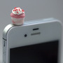 Kawaii Mini PINK CUPCAKE with SPRINKLES Iphone Earphone Plug/Dust Plug - Cellphone Headphone Handmade Decorations-2