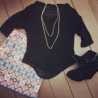 Cropped Boyfriend Sweater - Thumbnail 1