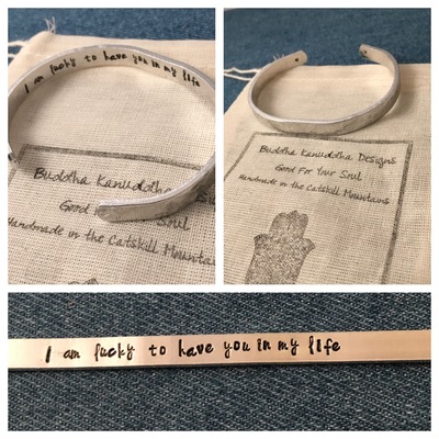 Your Message Hand Stamped Bangle