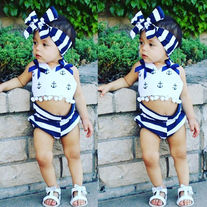 Anchor Top, Shorts and Headband Set - Thumbnail 2