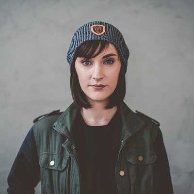 Heathered black dts slouchy beanie