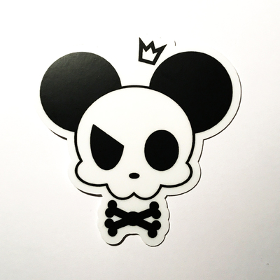 "spunky fresh" skull mouse, sticker - Thumbnail 4