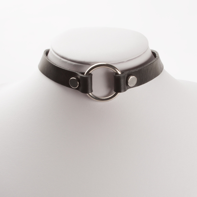 Circular leather choker (click for more colors)