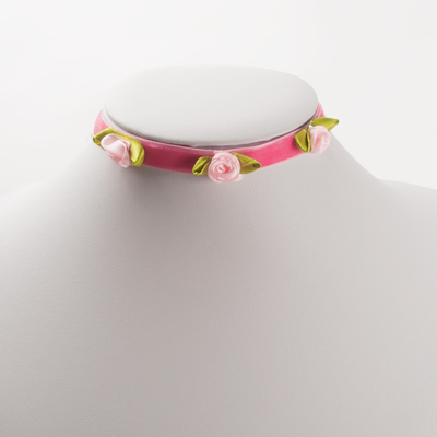 ROSE VELVET CHOKER