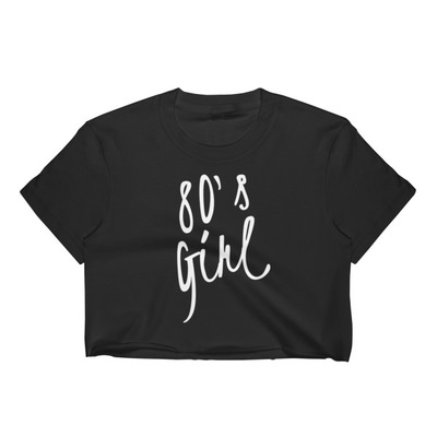 80's girl women's crop top