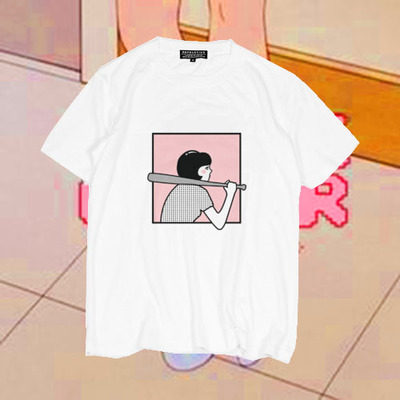 Baseball girl anime tee