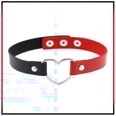 Red+black heart choker - Thumbnail 4
