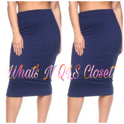 Navy Blue Midi skirt 