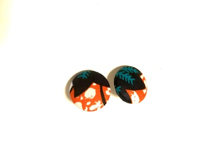 Color Pop stud earrings - teal, orange