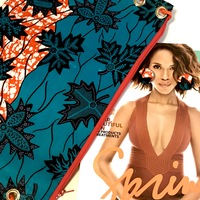 Color Pop stud earrings - teal, orange - Thumbnail 1