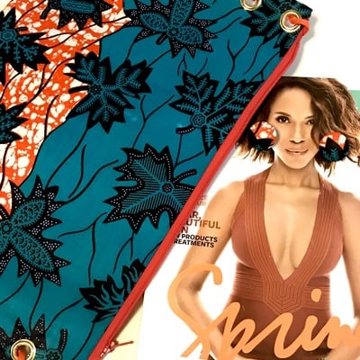 Color pop stud earrings - teal, orange