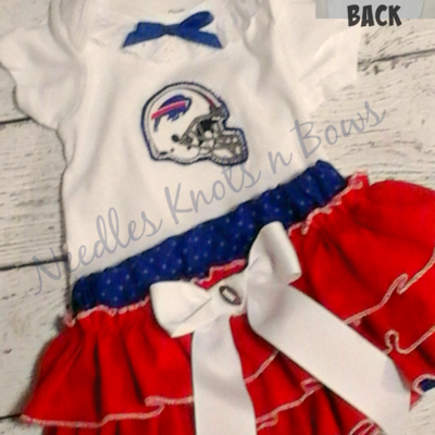 Girls buffalo bills outfit, baby girls football outfit, coming home outfit - Thumbnail 5