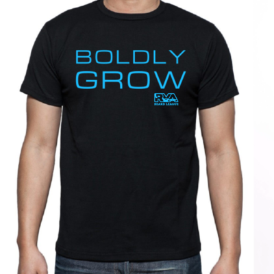 "boldly grow" rva beard league t-shirt