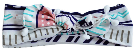 Brynlee Pom Pom Knot Headwrap