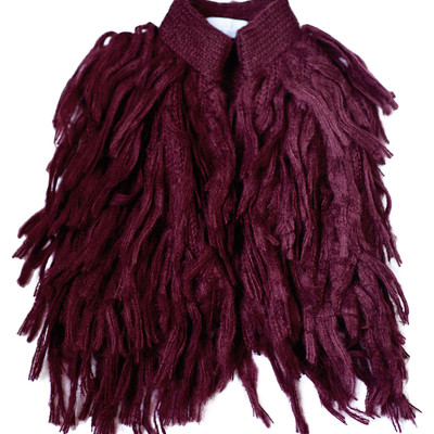 Collins tassel vest - burgungy