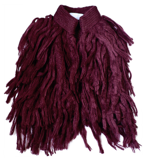 Collins Tassel Vest - Burgungy