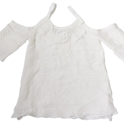 Peek-a-boo top - white
