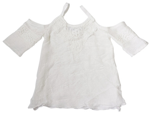 Peek-A-Boo Top - White