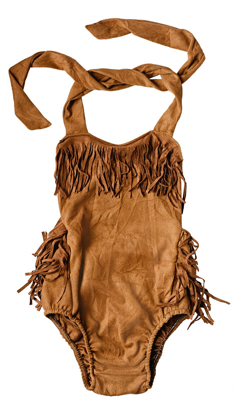 Fringe Lovers Halter Bubble Romper