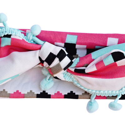 Dreamcatcher pom pom knot headwrap