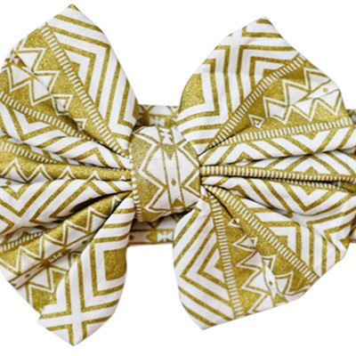 Gold shimmer messy bow headwrap