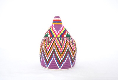  SOLD SOLD SOLD Berber Basket Handwoven Vintage Moroccan Berber Wool Lidded Basket 