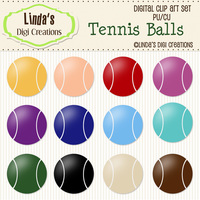 Tennis Balls (ClipArt Set) - Thumbnail 2