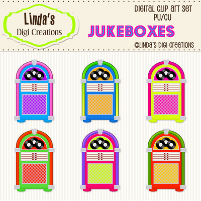Jukeboxes (clipart set)
