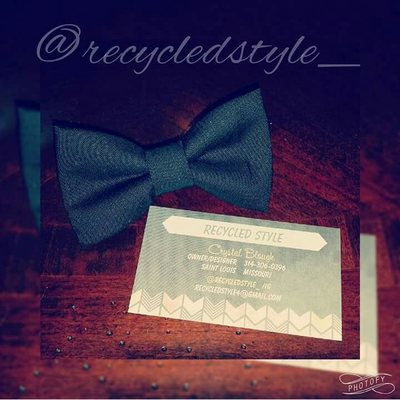 Solid black bow - Thumbnail 4