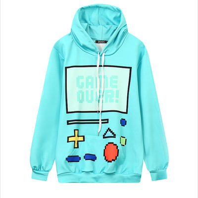 Harajuku fashion new 3d time robot game hoodies - Thumbnail 4