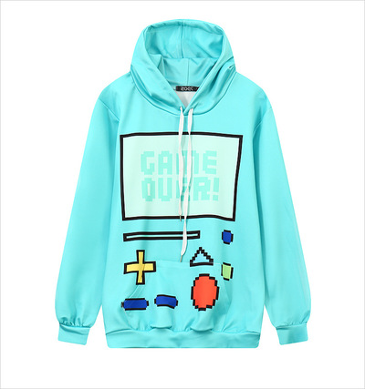 Harajuku fashion new 3D time robot game hoodies