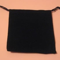 Black Velvet Dice Pouch