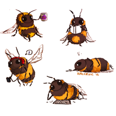 Chill bee stickers