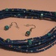 Blue Seed & Wood Beaded Set - Thumbnail 1