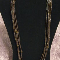 Brown Seed & Wood Beaded Set