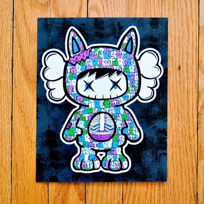 Zombie joey bubble letter poster