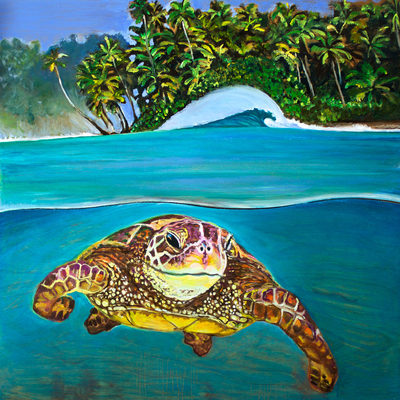 Honu below print