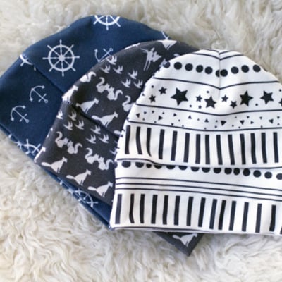 Organic cotton baby hats