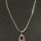 Hemalyke Hollow Oval Drop Necklace - Thumbnail 1